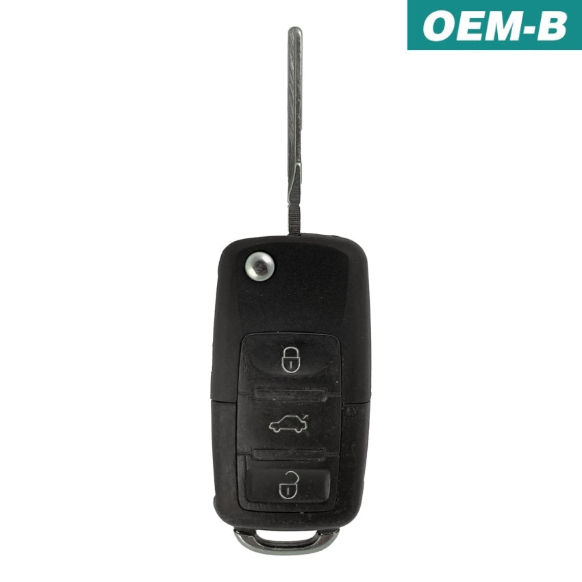 Volkswagen 2002-2011 OEM 4 Button Flip Key Remote NBG92596263 / 1J0 959 753 DC