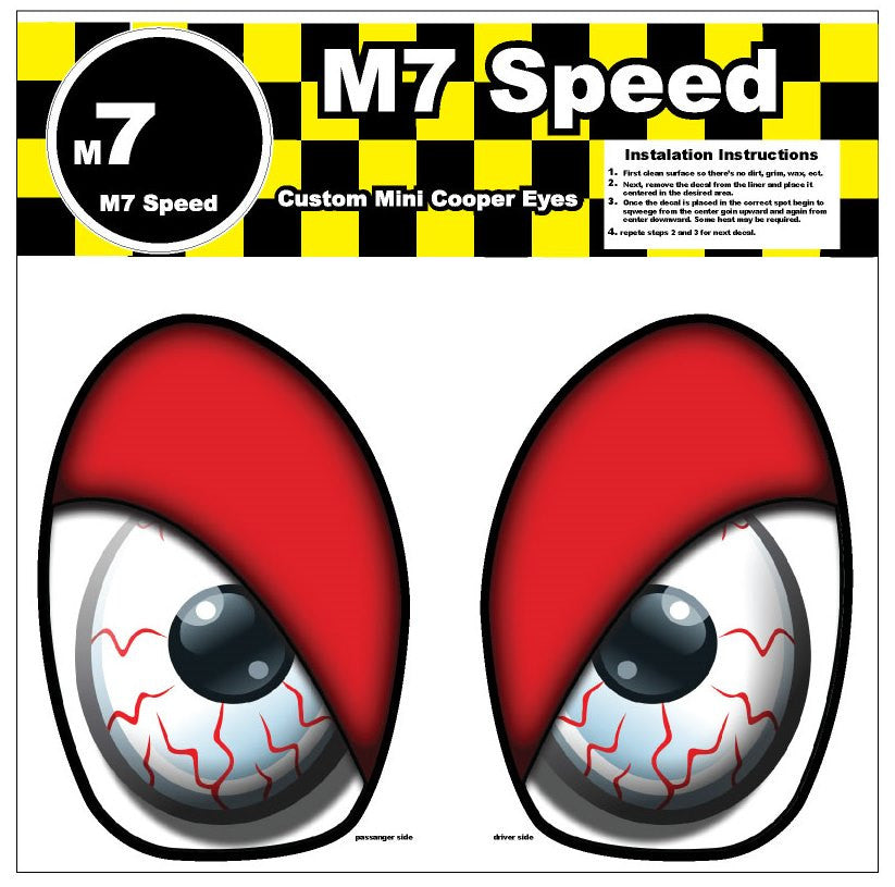 M7 Eye Decal Set (R50-R53)-Bloodshot | Red Lids