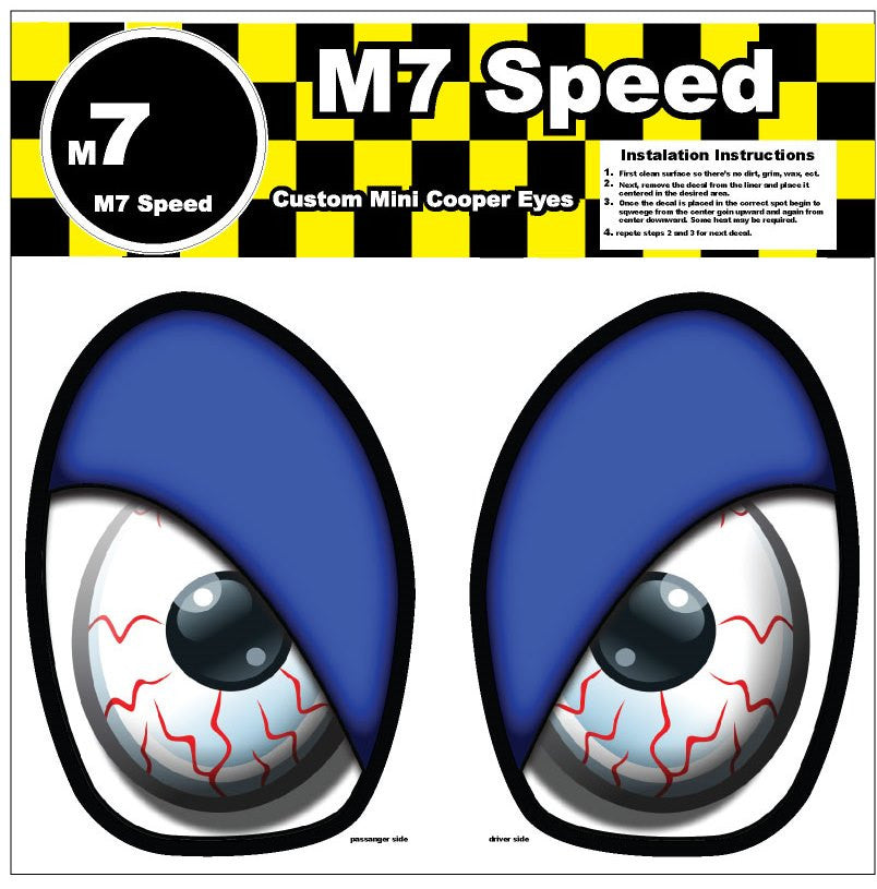 M7 Eye Decal Set (R50-R53)-Bloodshot | Blue Lids