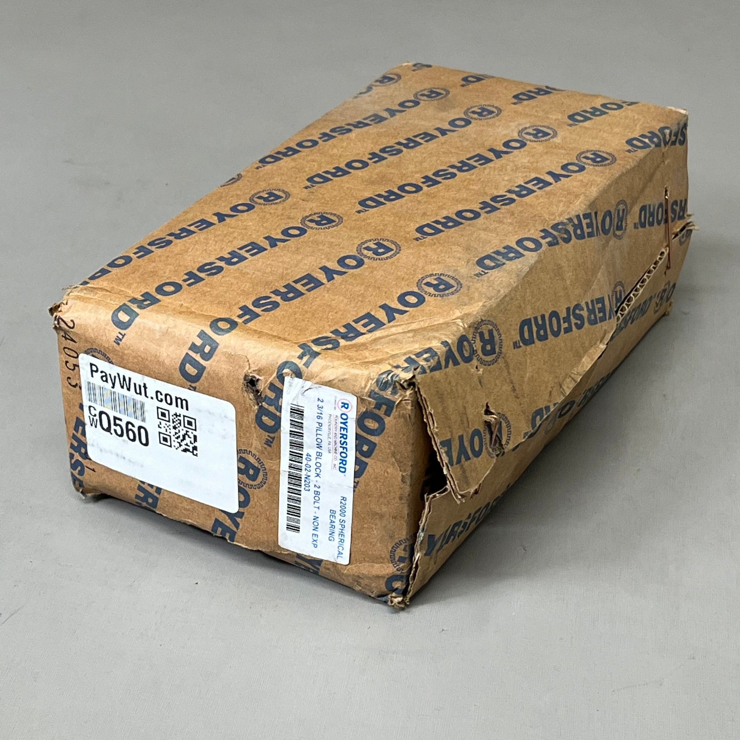 ROYERSFORD Spherical 2-Bolt Pillow Block Bearing Non-Expansion 2-3/16" 40-02-N203
