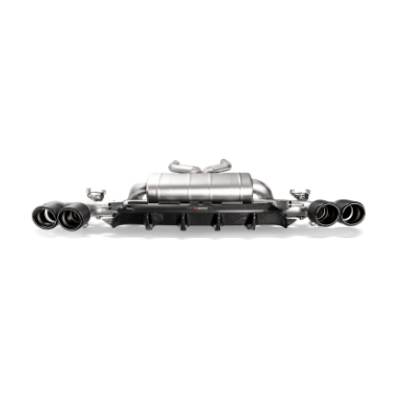 Akrapovic 18+ BMW M5 (F90) Rear Carbon Fiber Diffuser - High Gloss w/ Red/White Akrapovic Logo