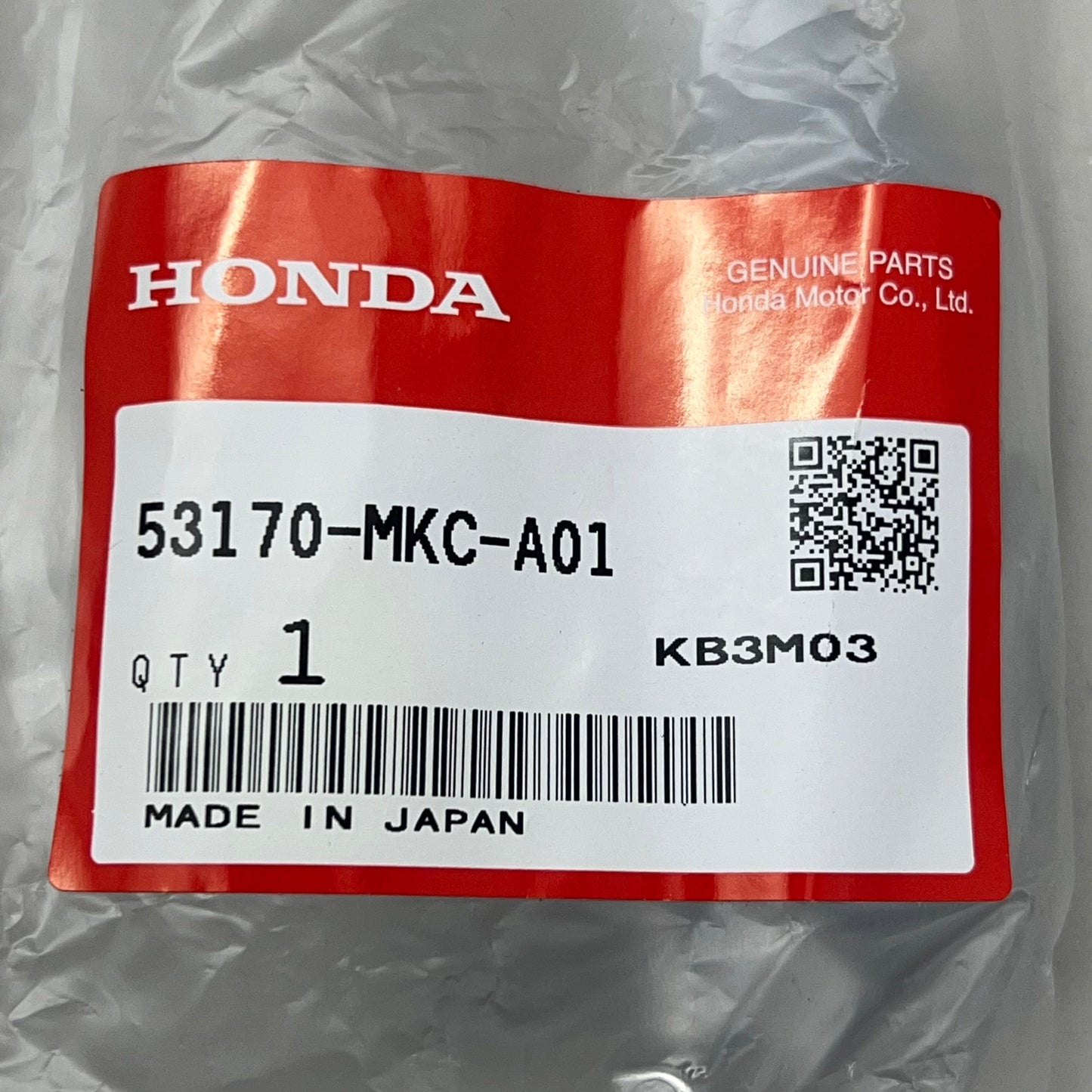 HONDA Handle R. Lever Assembly Genuine OEM 53170-MKC-A01