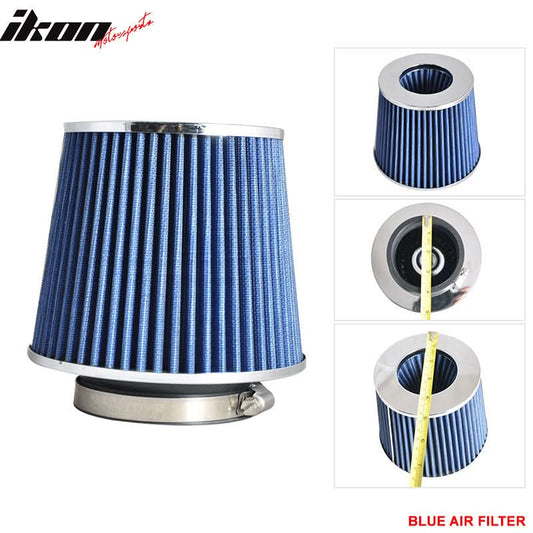 Universal Fitment 3.5 In Race Performance Cold Air Intake Filter Blue
