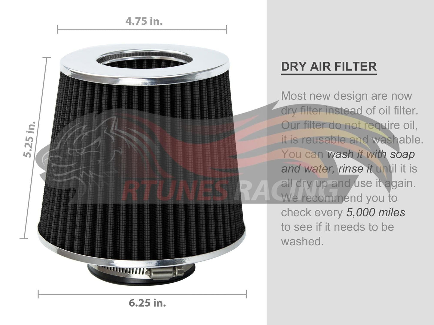 Short Ram Air Intake Kit For 2013-2016 Dodge Dart 2.0, 2013 Dodge Dart 2.4 | Rtunes Racing | SI-DG-24CK