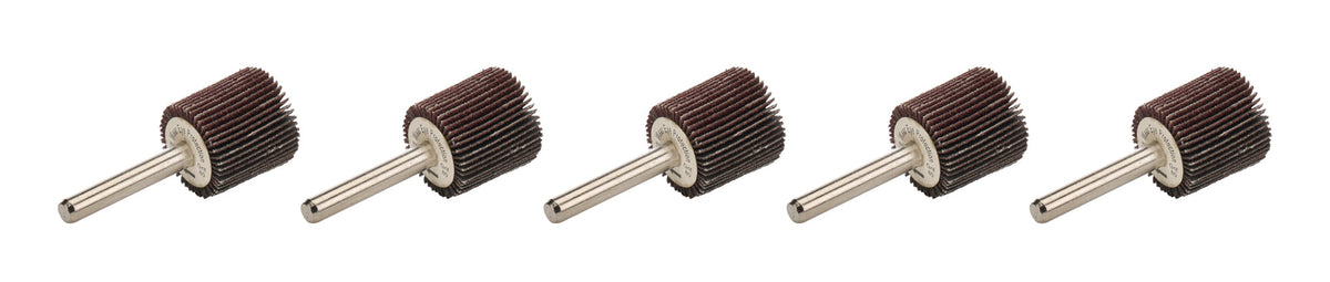 Flap Wheel with Mandrel 1in OD 80 Grit 5pk
