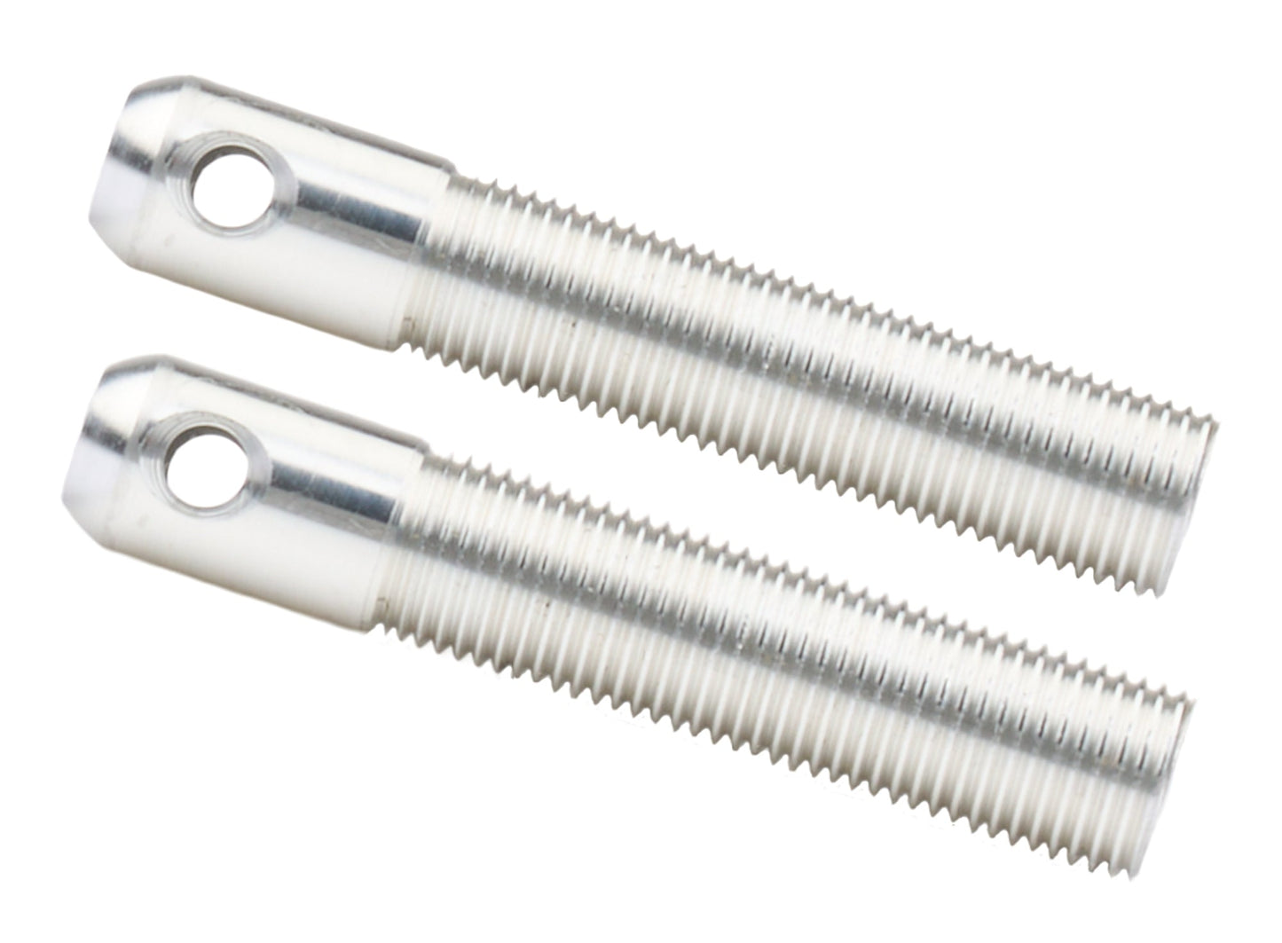 L/W Aluminum Hood Pins 1/2in Silver 2pk