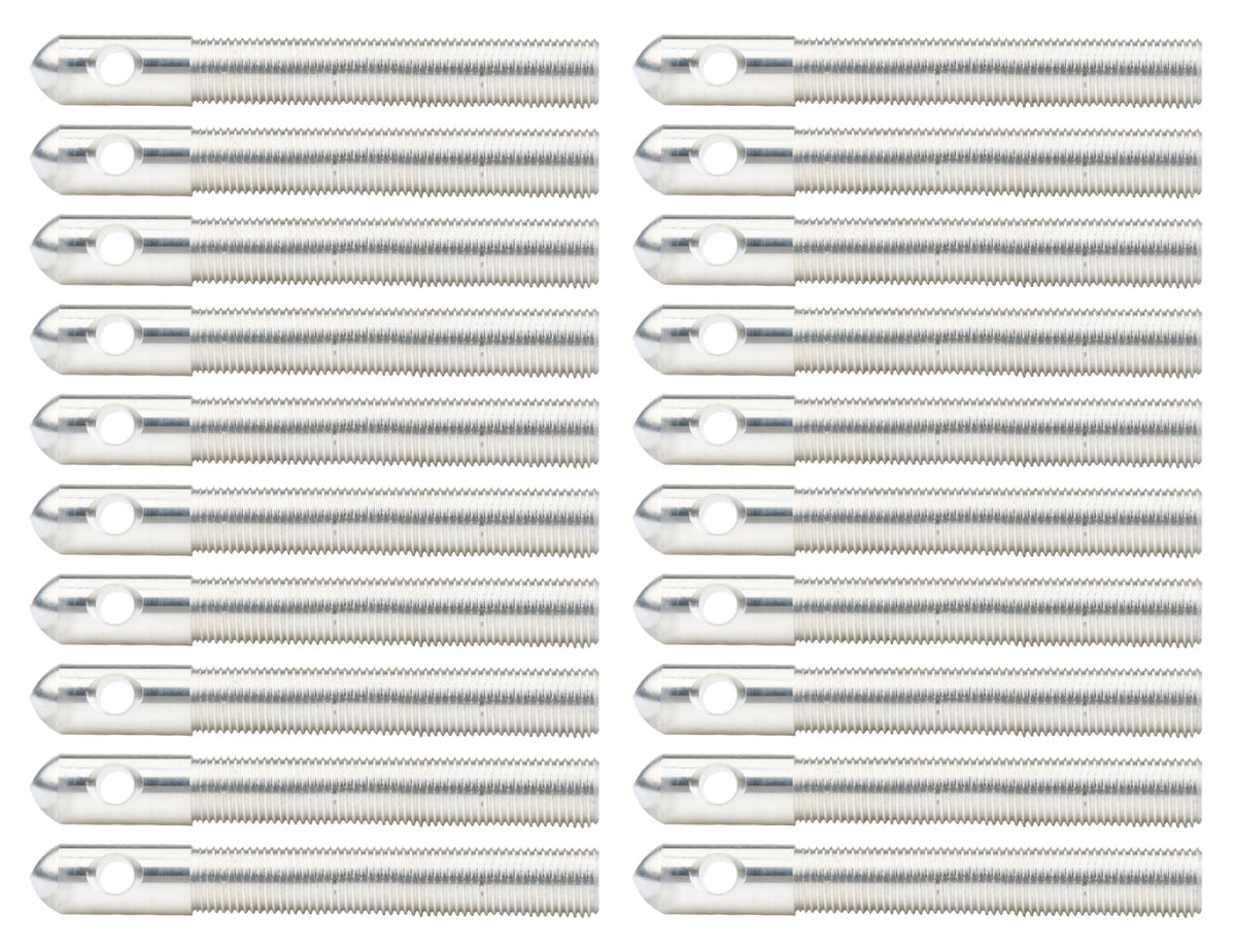 Alum Hood Pins 1/2in 1/4in Holes Silver 20pk