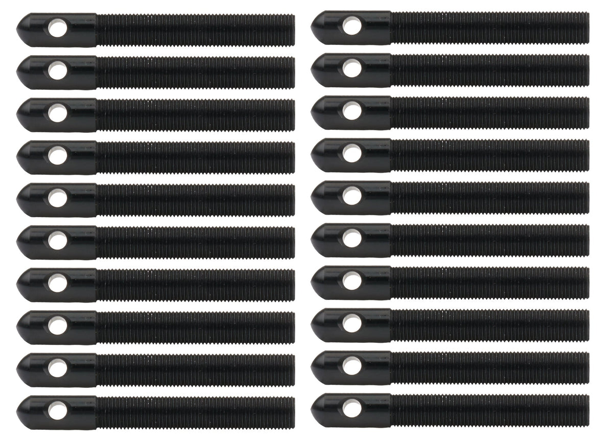 Alum Hood Pins 1/2in 1/4in Holes Black 20pk