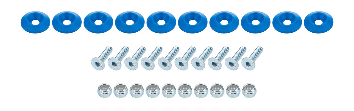 Countersunk Bolt Kit Blue 10pk