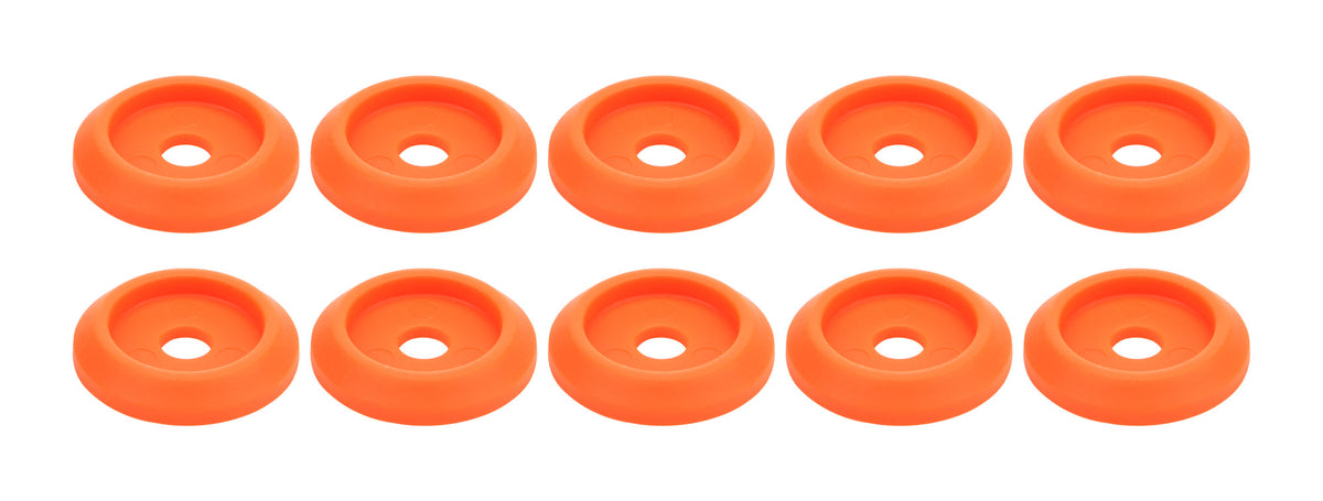 Body Bolt Washer Plastic Fluorescent Orange 10pk