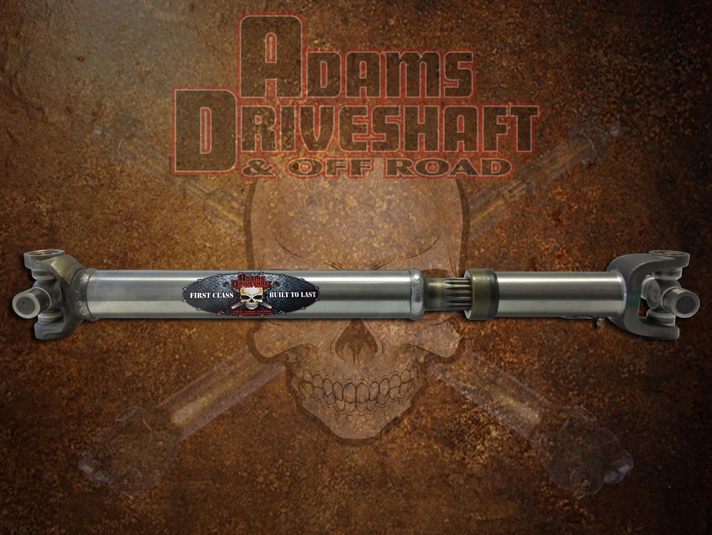 Adams Driveshaft CJ Rear Slip-N-Stub 1310 Driveshaft Extreme Duty Series Solid U-Joints