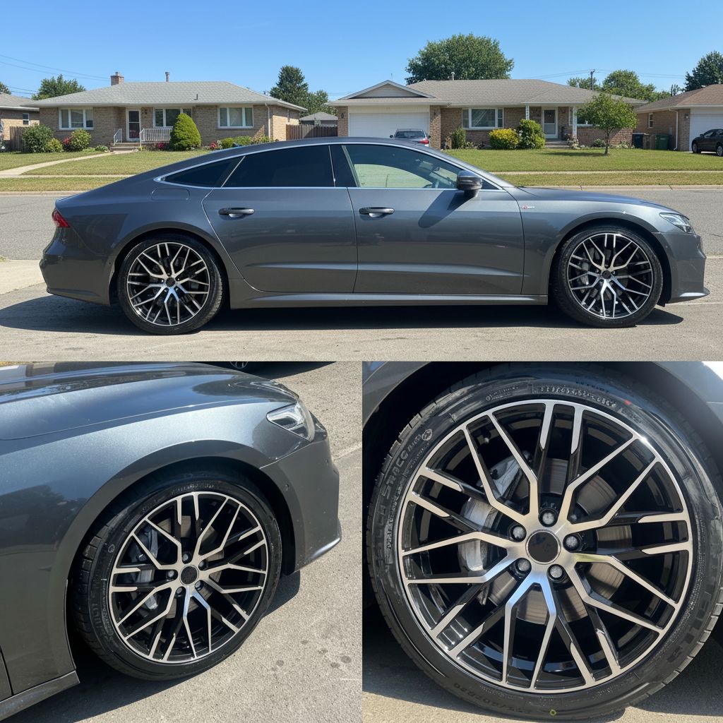 AU1 19X8.5 5X112 +35 66.6 Gloss Black Machined Face