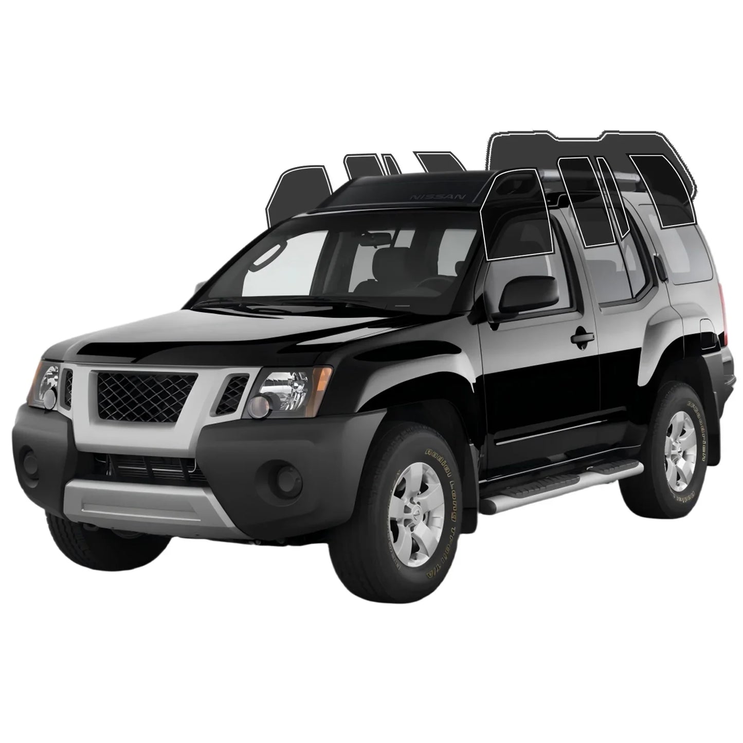 Precut Window Tint Kit for Nissan Xterra (2000–2015) | UV Block & Privacy Film