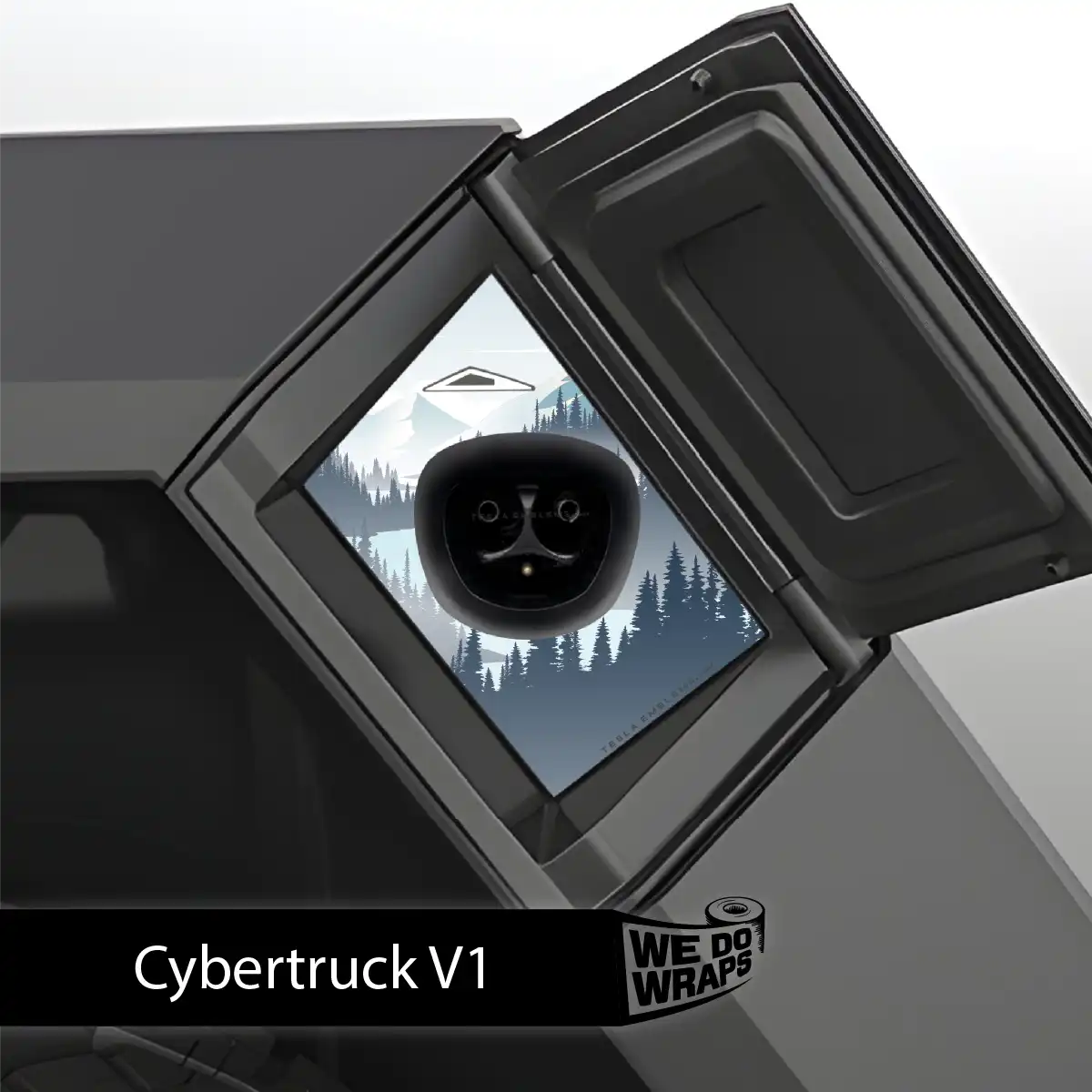 Alpine Retreat Tesla Charge Port Wrap | Cybertruck