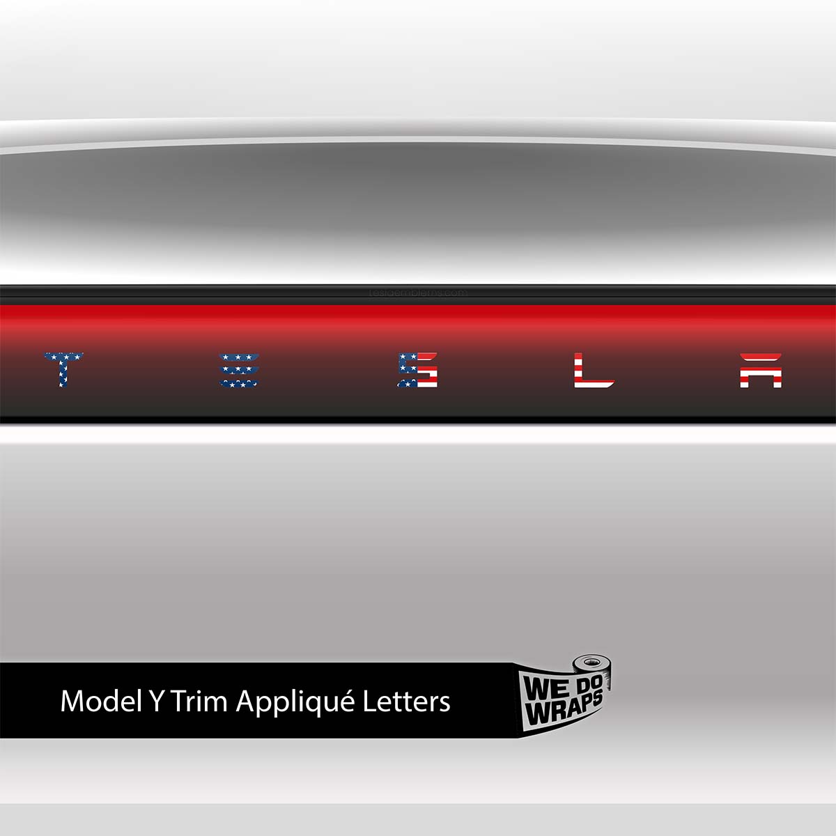 American Flag Tesla Emblem Decals (Front + Back) | Model Y