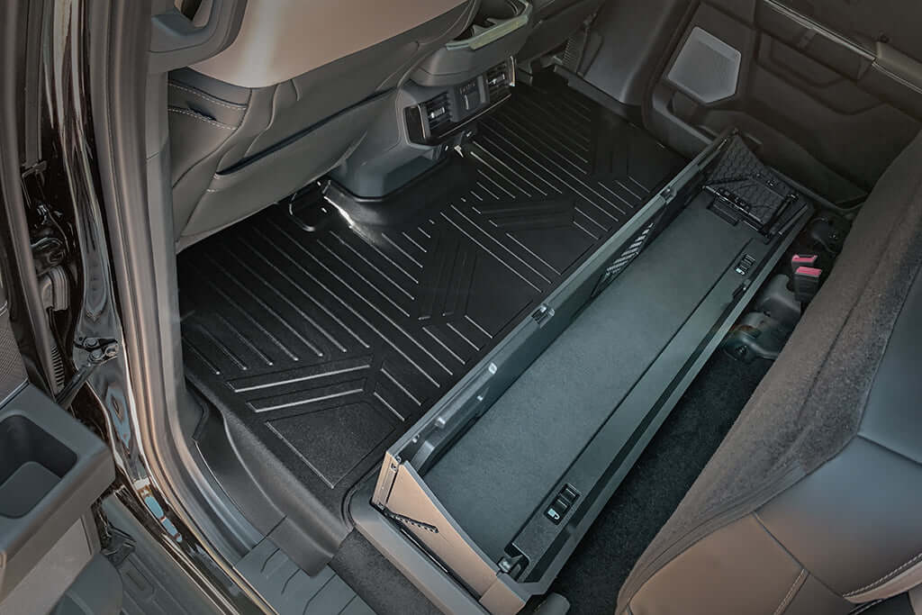 2015-2027 Ford F-150 Floor Liners| Super Crew Models (2nd Row with Under seat Storage) |SMARTLINER