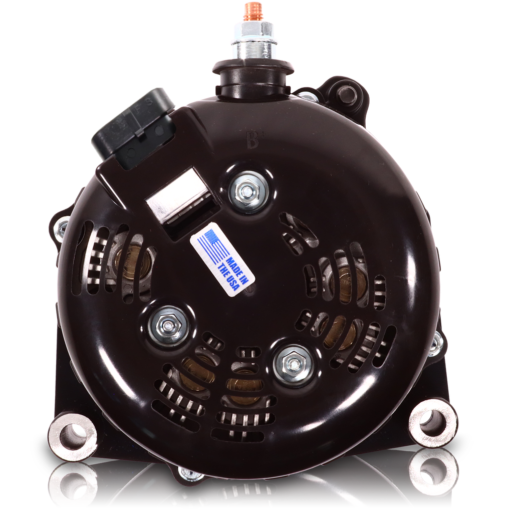 Mechman 400 Amp Billet Large Case Alternator 2001-2007 GM HD Truck 6.6L Duramax - Black