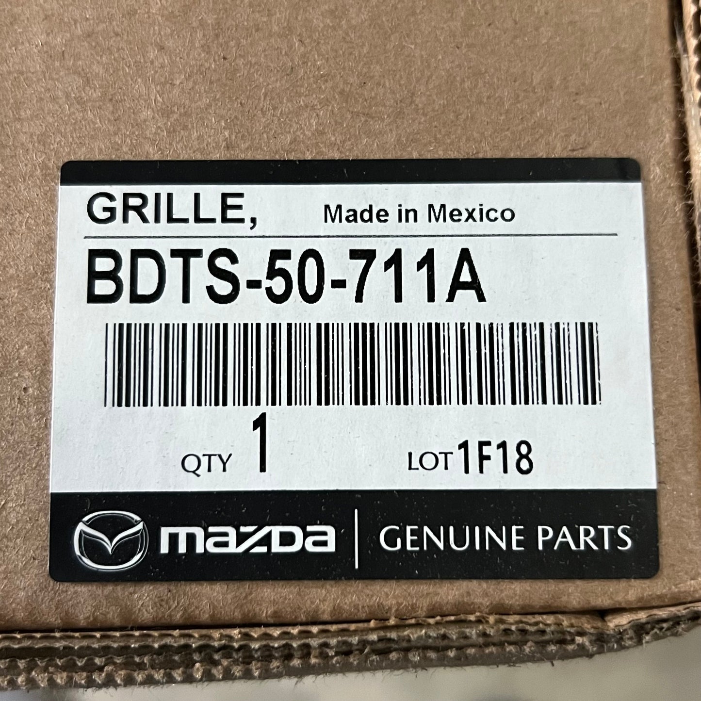 MAZDA Lower Grille Assembly Sz 40" L x 13" H Black BDTS-50-711A
