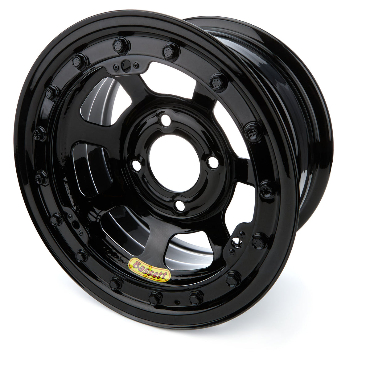 Wheel 13X7 4X4.5 4in BS Black D-Hole