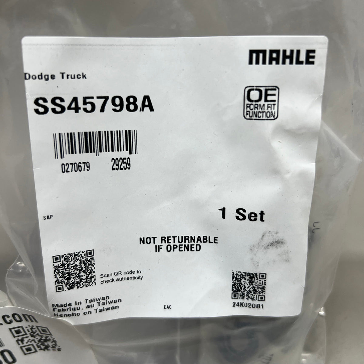 MAHLE (8 Piece) Engine Valve Stem Oil Seal Set For Porsche SS45798A