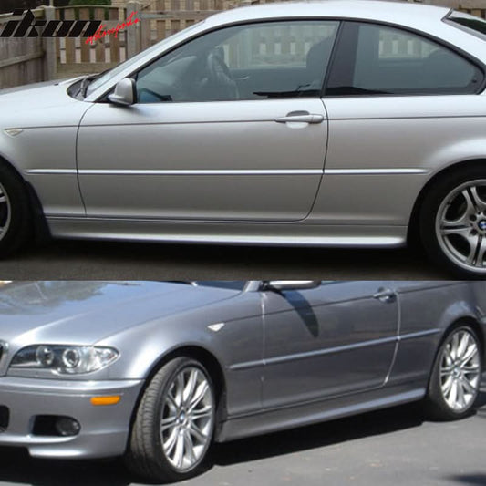 2000-2006 E46 3 Series 2Dr MT M Sport Unpainted Gray Side Skirts PP
