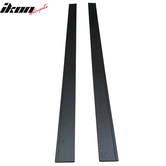 Fits 13infiniti M37S CF Texture Side Skirts Extension Bottom Line Lip