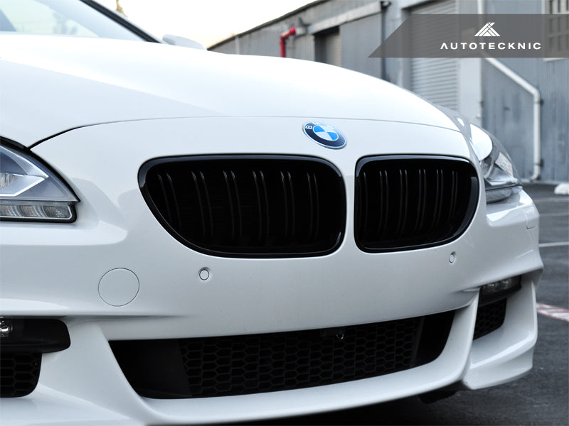 AutoTecknic Dual-Slats Gloss Black Front Grille Set - BMW F06 Gran Coupe | F12 Coupe | F13 Cabrio | 6-Series & M6