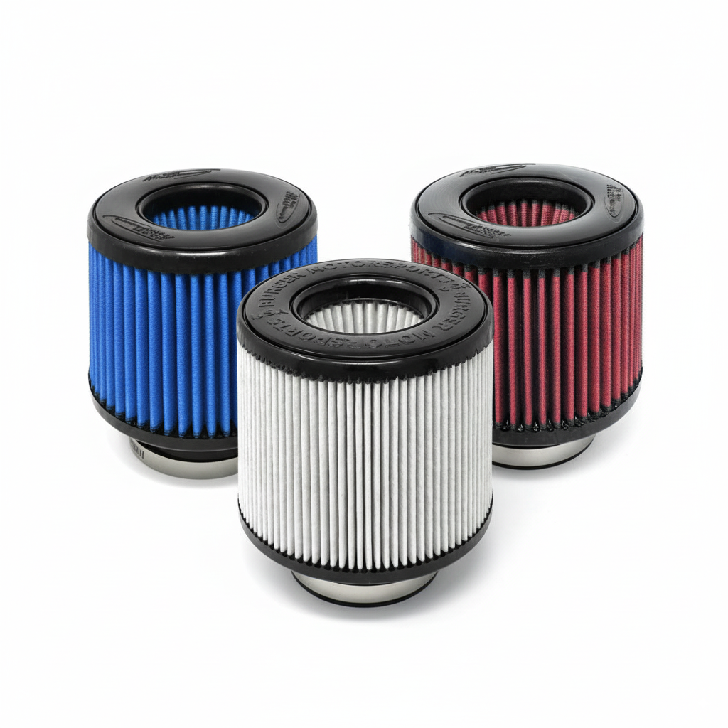 BMS intake filter options blue red and white for Toyota Supra A90