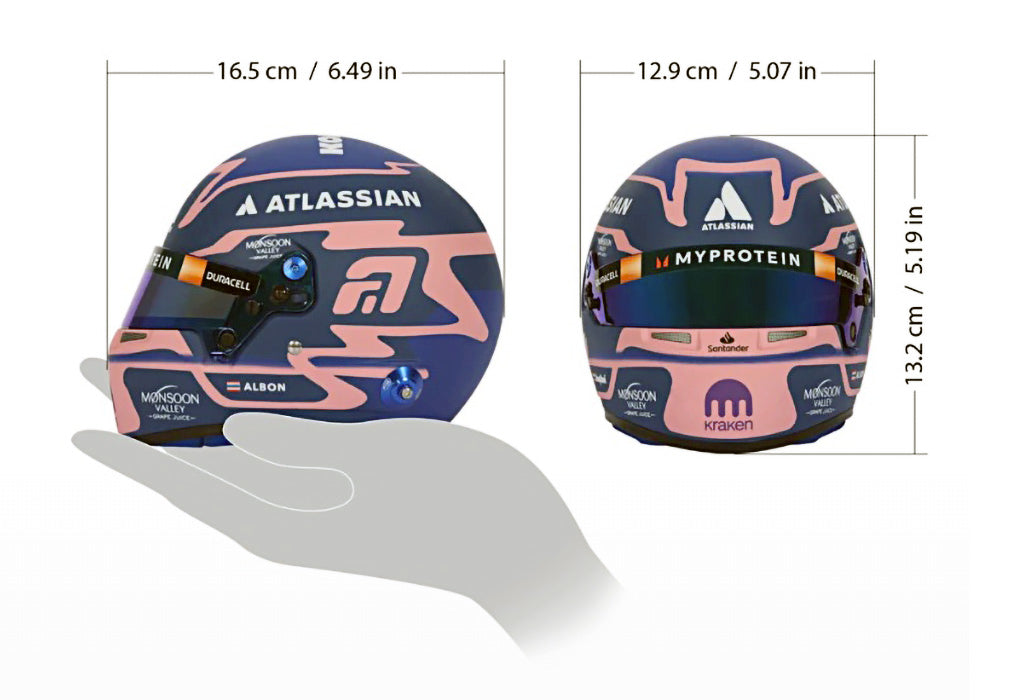 Bell HP77 Alex Albon 1:2 Scale F1 Mini Helmet | Williams 2025 F1 Season