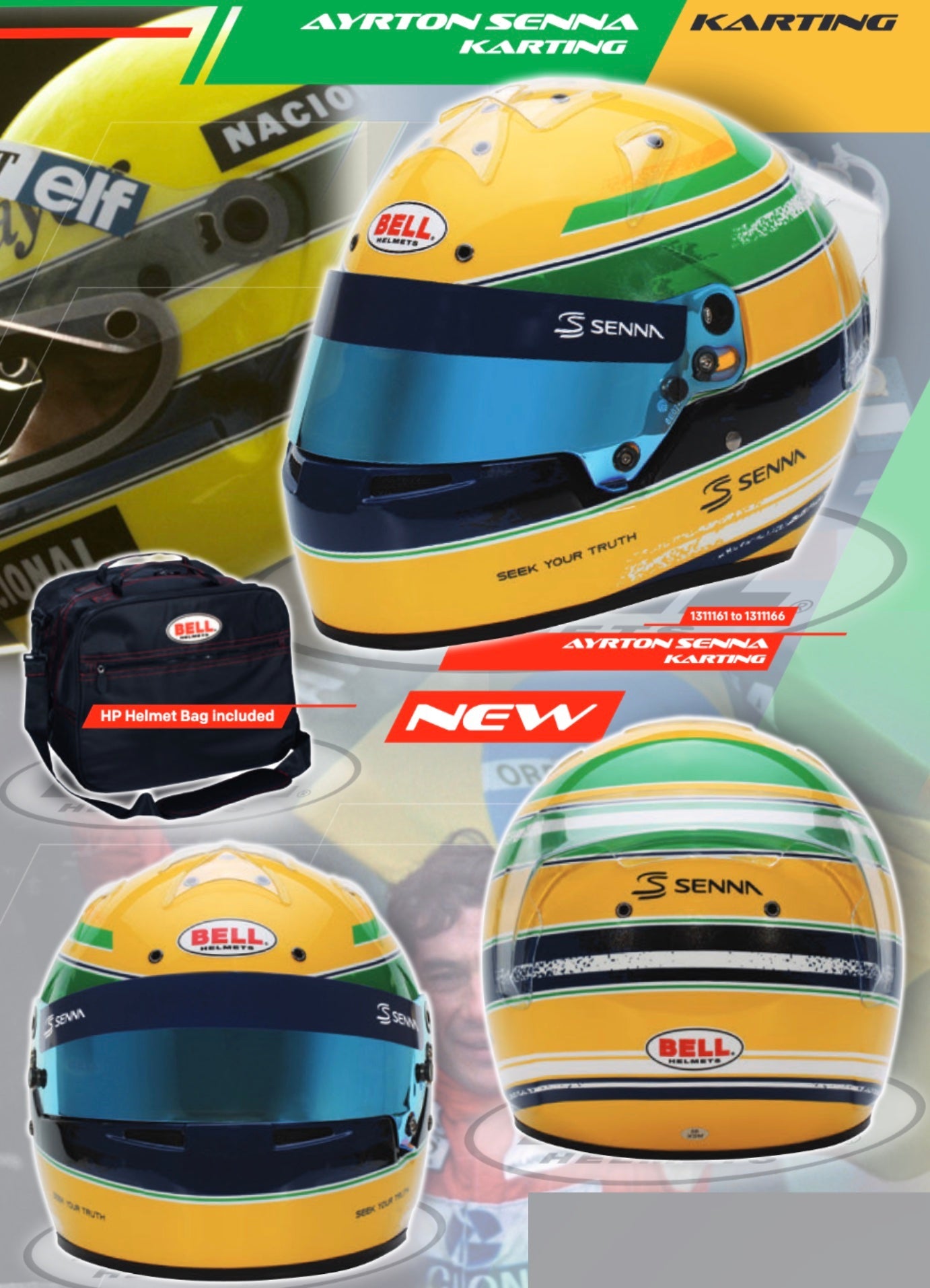 Bell KC7-CMR Ayrton Senna Karting Helmet | Snell-FIA CMR-2016