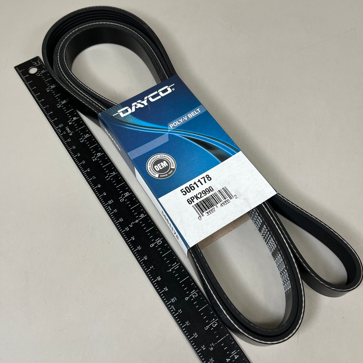 DAYCO Straight Standard Poly Rib Belt K-Section .82" Top Width EPDM 5061178