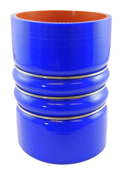 4" ID x 6" Long Silicone Charge Air Cooler Hose, Gloss Blue