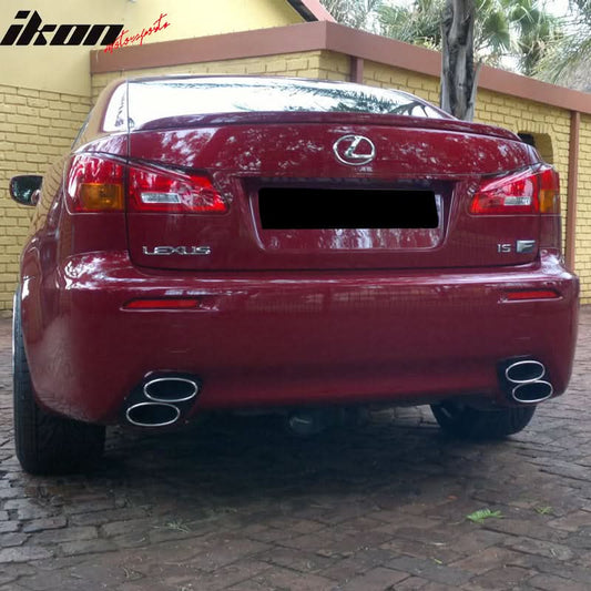 Fits 06-13 Lexus IS250 IS350 ISF Rear Bumper Dual Tip NO PDC