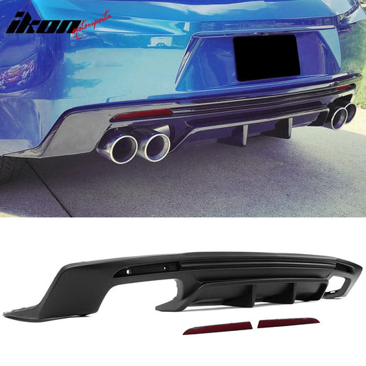2014-2015 Chevy Camaro 6th ZL1 Style Rear Bumper+Diffsuer w/ Reflector