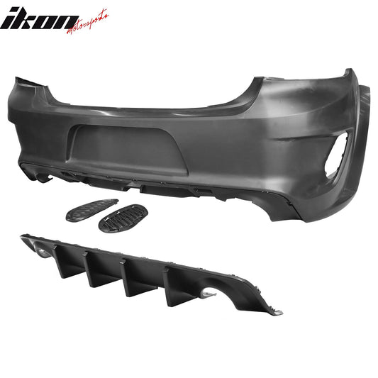 2020-2023 Dodge Charger Bumper + Carbon Fiber Print Rear Diffuser PP