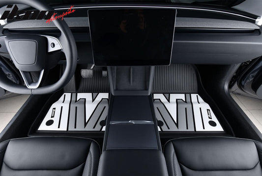 2024-2025 Tesla Model 3 3D Floor Mats Black Gray White TPE Injection