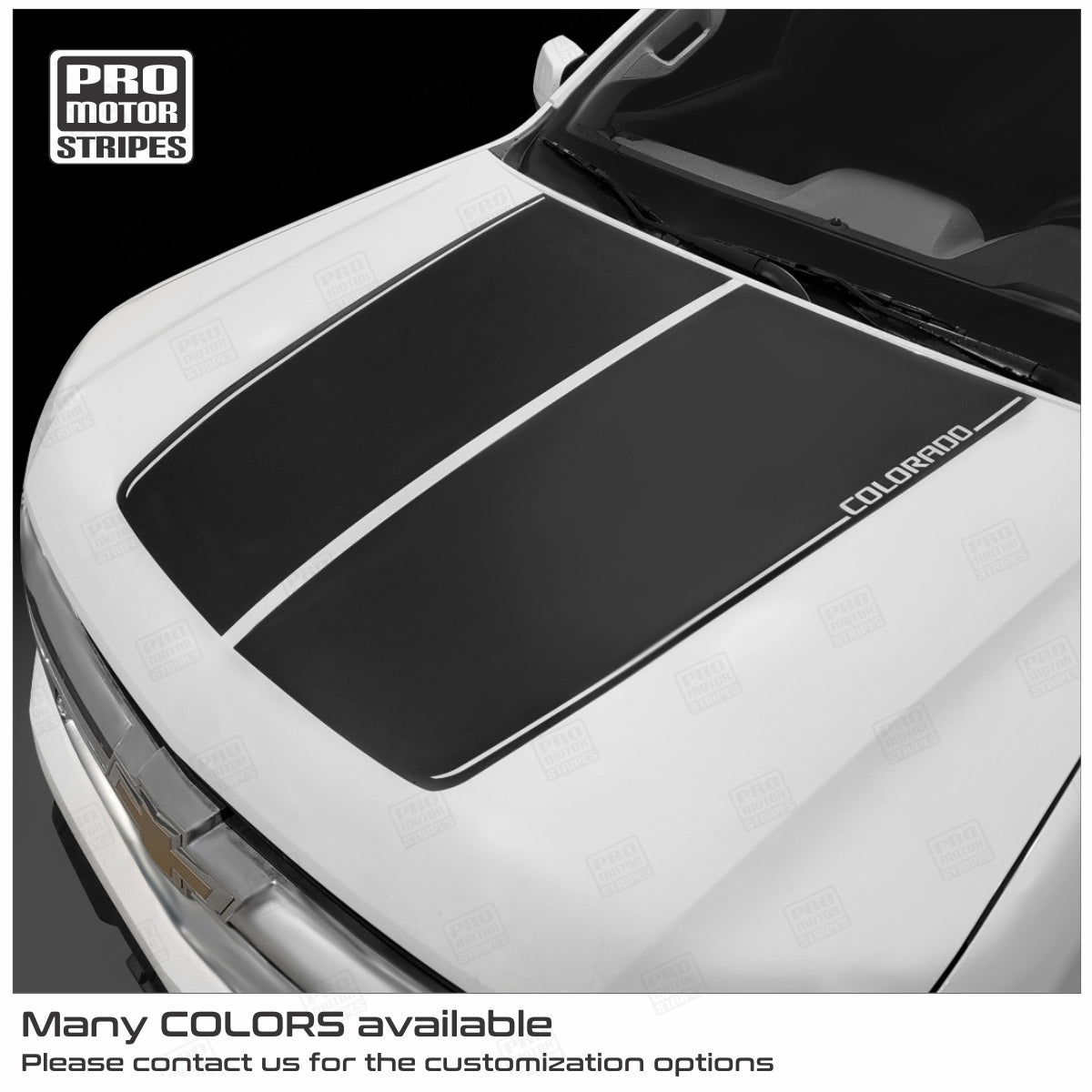 Chevrolet Colorado 2015-2022 Hood Accent Split Decals Stripes