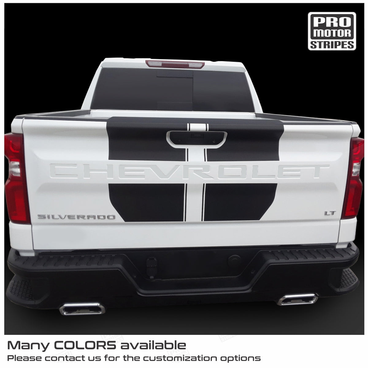 Chevrolet Silverado 2019-2026 Hood and Tailgate Stripes Decals