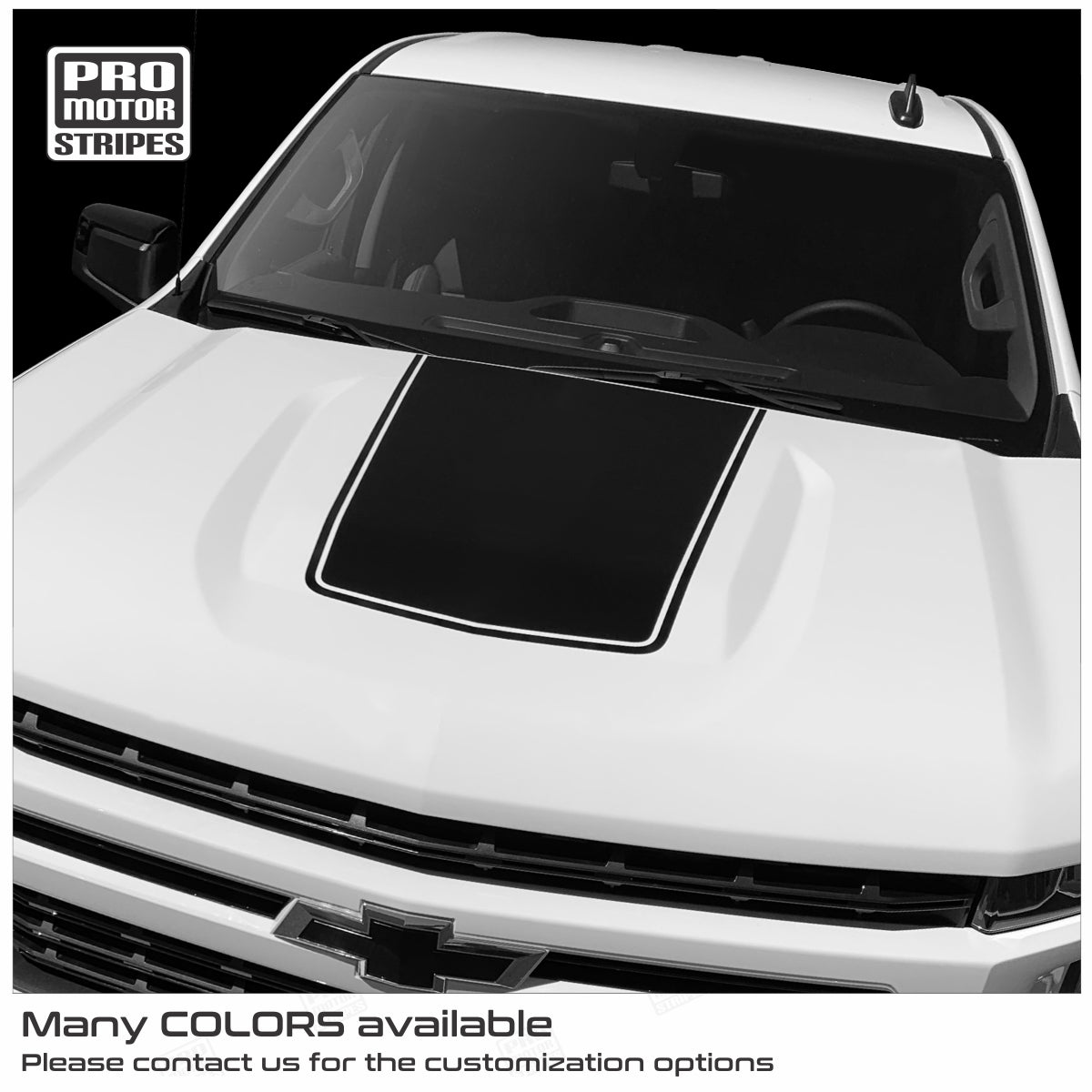 Chevrolet Silverado 2019-2024 Pinstriped Hood Accent Decal
