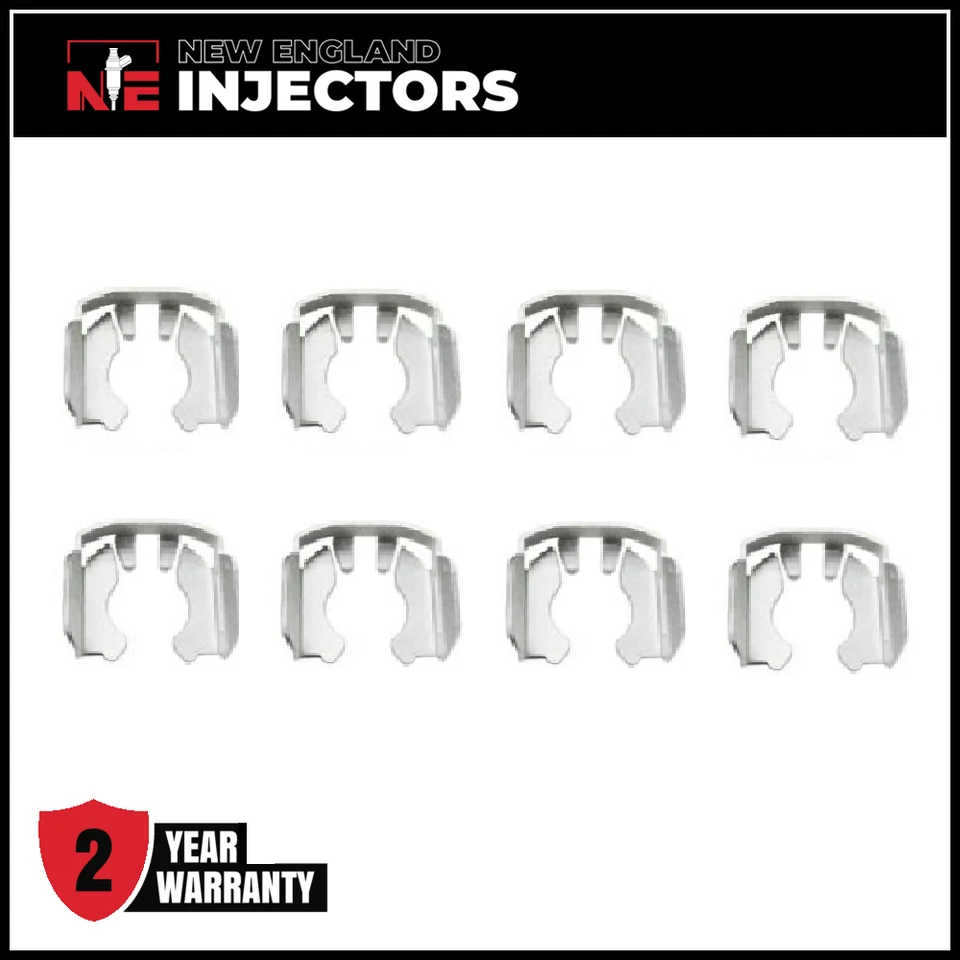 Set of 8 Injector Retainer Clips Fits 01-07 Chevy Express 1500 5.3L 25317628