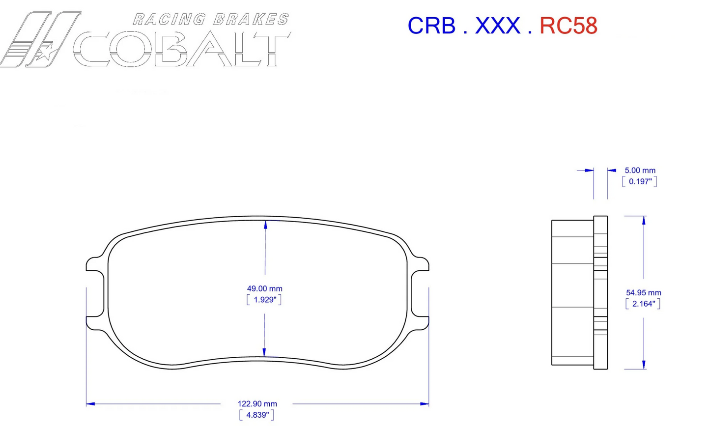 Cobalt RC58 Brake Pads