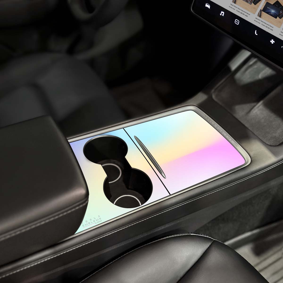Cotton Candy Gradient | Tesla Center Console Wrap Kit | Model 3 '21-24