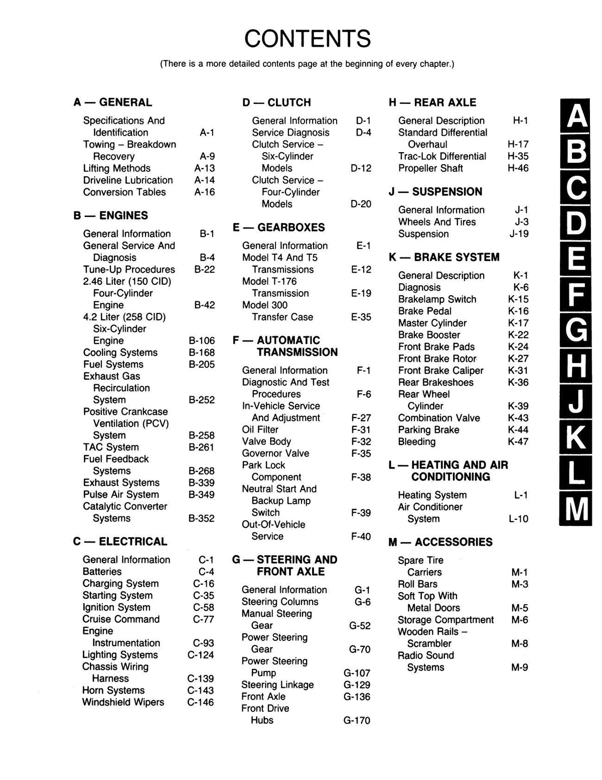 Detroit Iron - 1984 - 1986 Jeep CJ-7 / Scrambler Shop Manual - M.R. 252