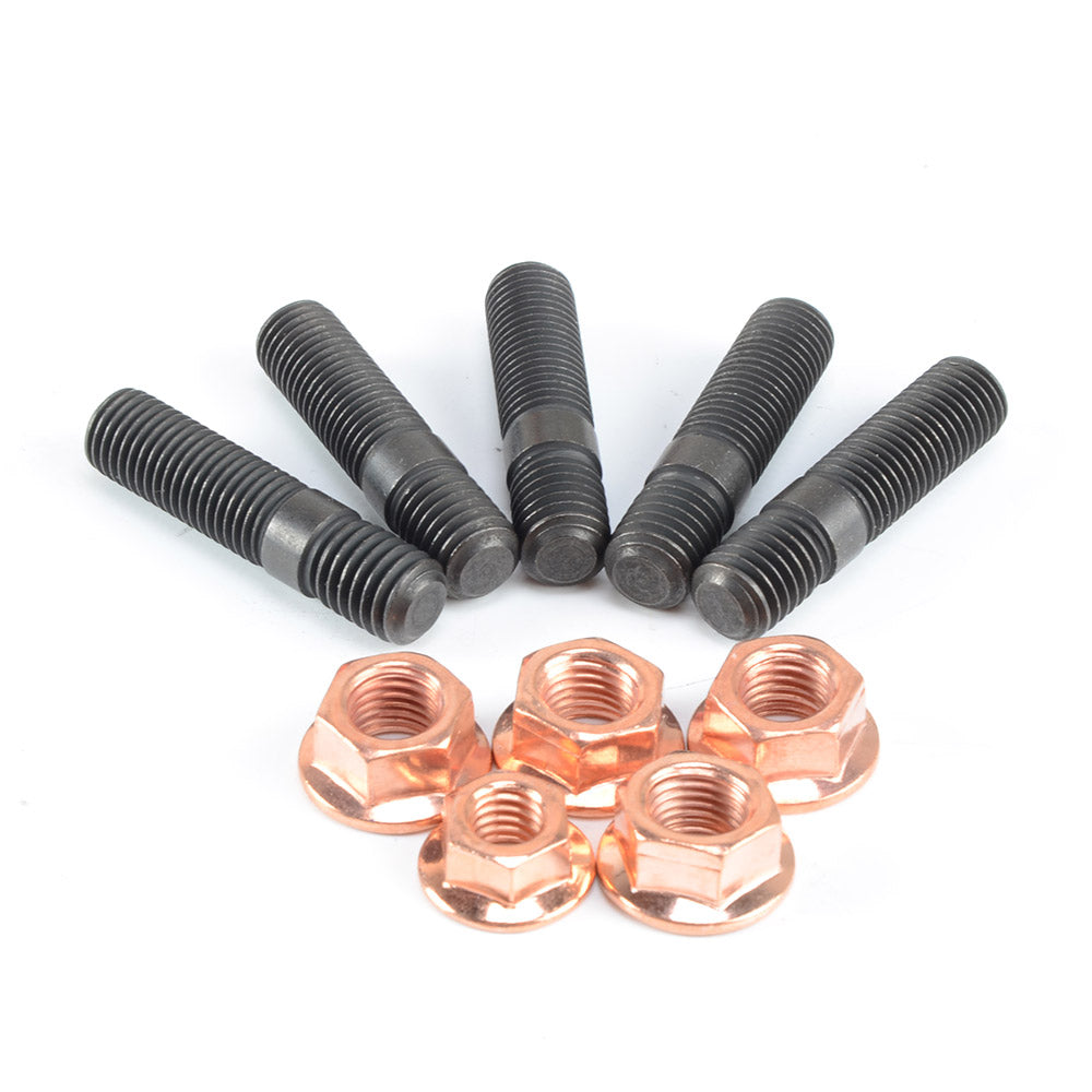 Turbo Stud Kit w/ Egged Copper Nuts M10x1.25 for EVO DSM TD05H SUBARU STI / 43mm