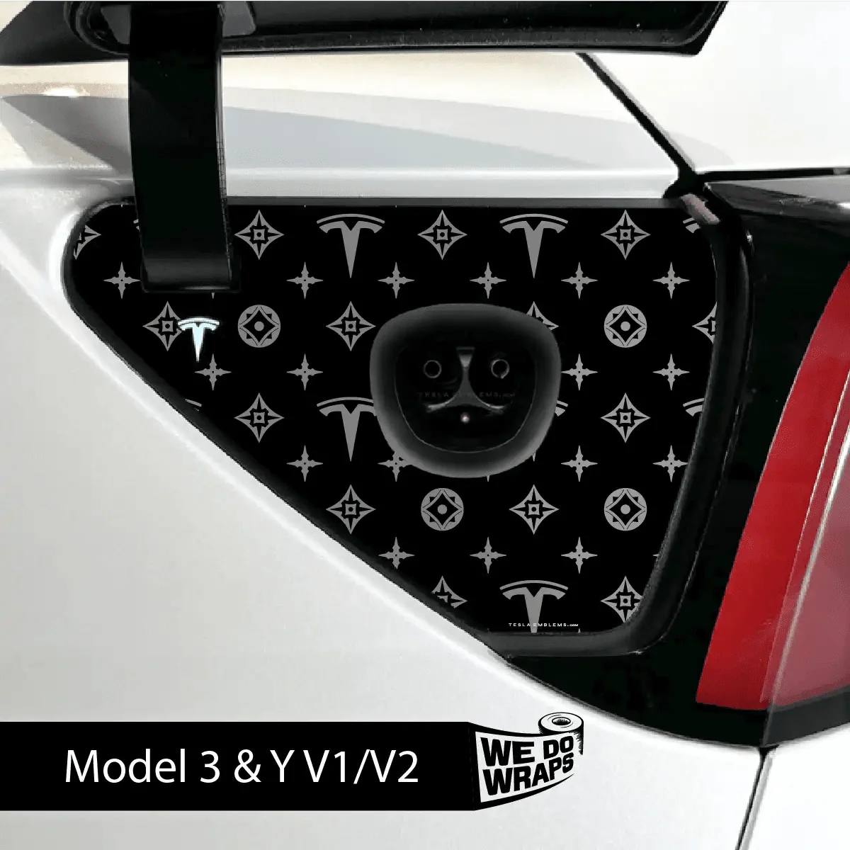 Designer Pattern Tesla Edition Tesla Charge Port Wrap | Model Y