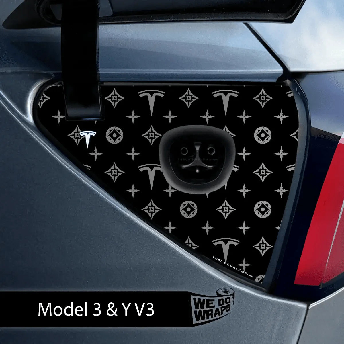 Designer Pattern Tesla Edition Tesla Charge Port Wrap | Model 3