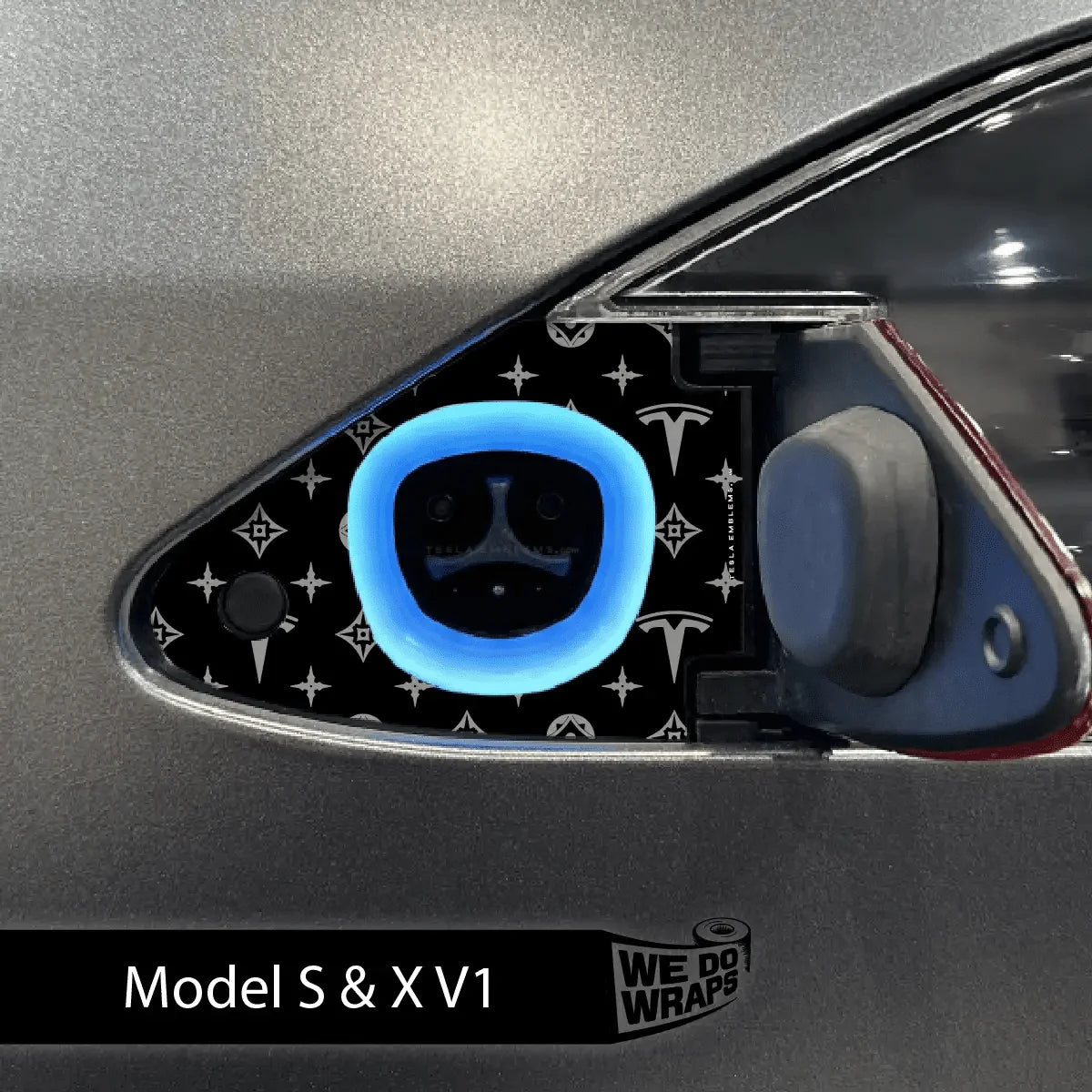 Designer Pattern Tesla Edition Tesla Charge Port Wrap | Model X