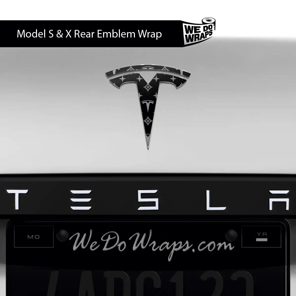 Designer Tesla Edition Pattern Tesla Emblem Decals (Front + Back) | Model X
