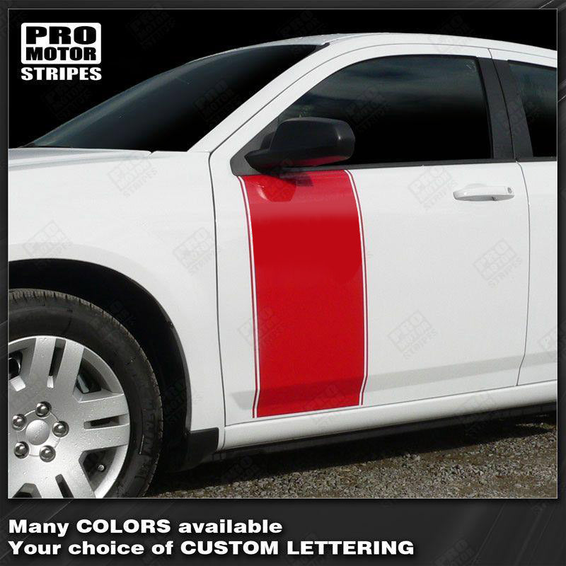 Dodge Avenger 2008-2014 Door Side Stripes Billboard Style Decals