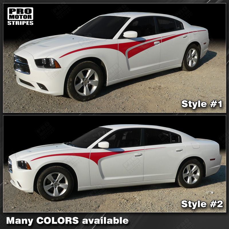 Dodge Charger 2011-2014 Tribal Rally Racing Side Stripes